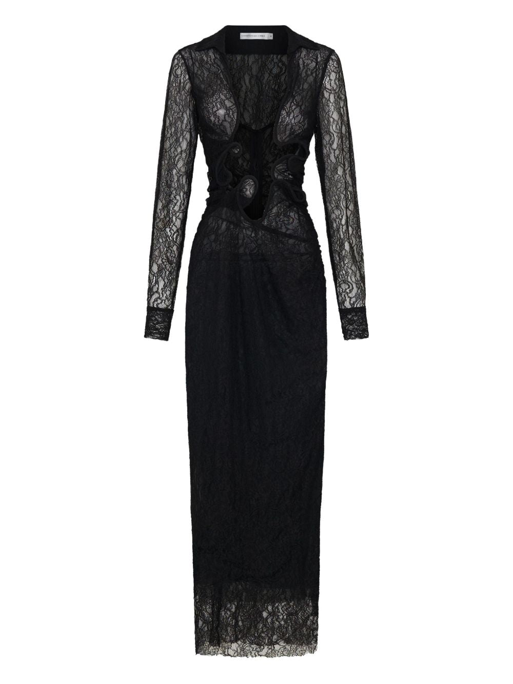 Abito lungo Lace Venus in nero Christopher esber - donna 