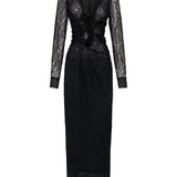 Abito lungo Lace Venus in nero Christopher esber - donna 