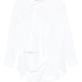 Camicia con orlo asimmetrico in bianco Comme Des Garçons - donna 