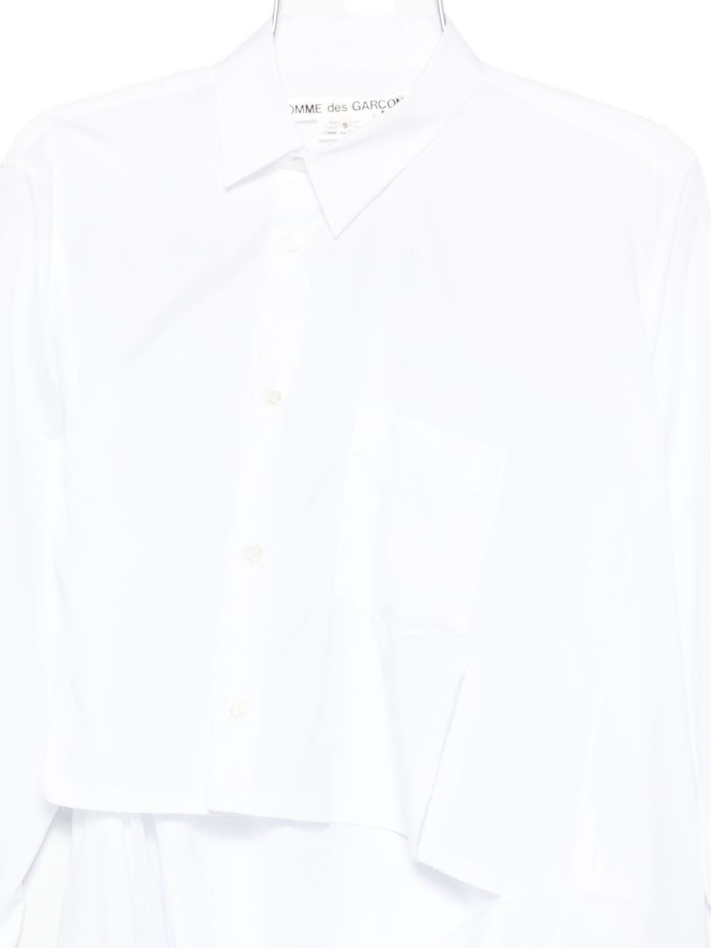 Camicia con orlo asimmetrico in bianco Comme Des Garçons - donna 
