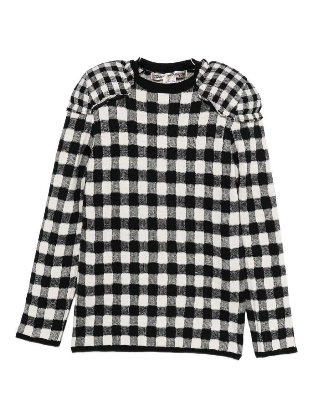 Maglia con spalline in bianco e nero Comme Des Garçons - donna 