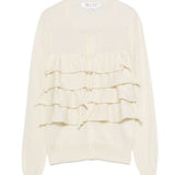 Cardigan a maniche lunghe con ruches in avorio Comme des garcons comme des garcons - donna 