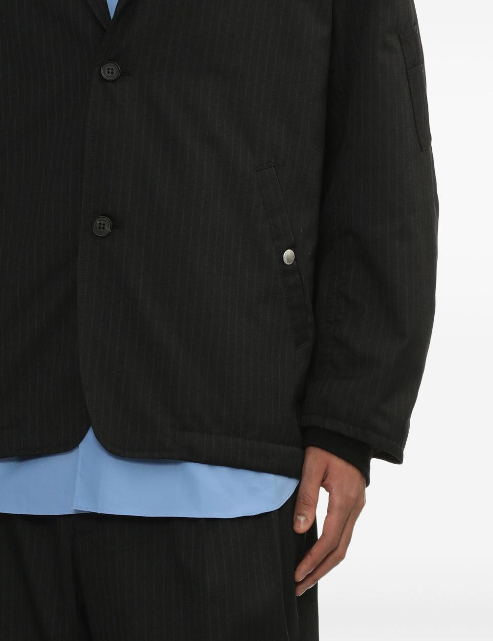 Giacca monopetto con motivo gessato  in nero Comme des garcons homme - uomo 