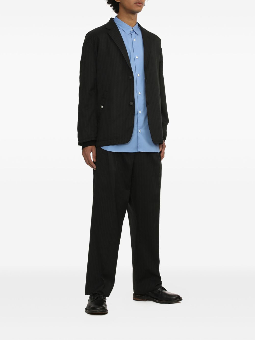 Giacca monopetto con motivo gessato  in nero Comme des garcons homme - uomo 