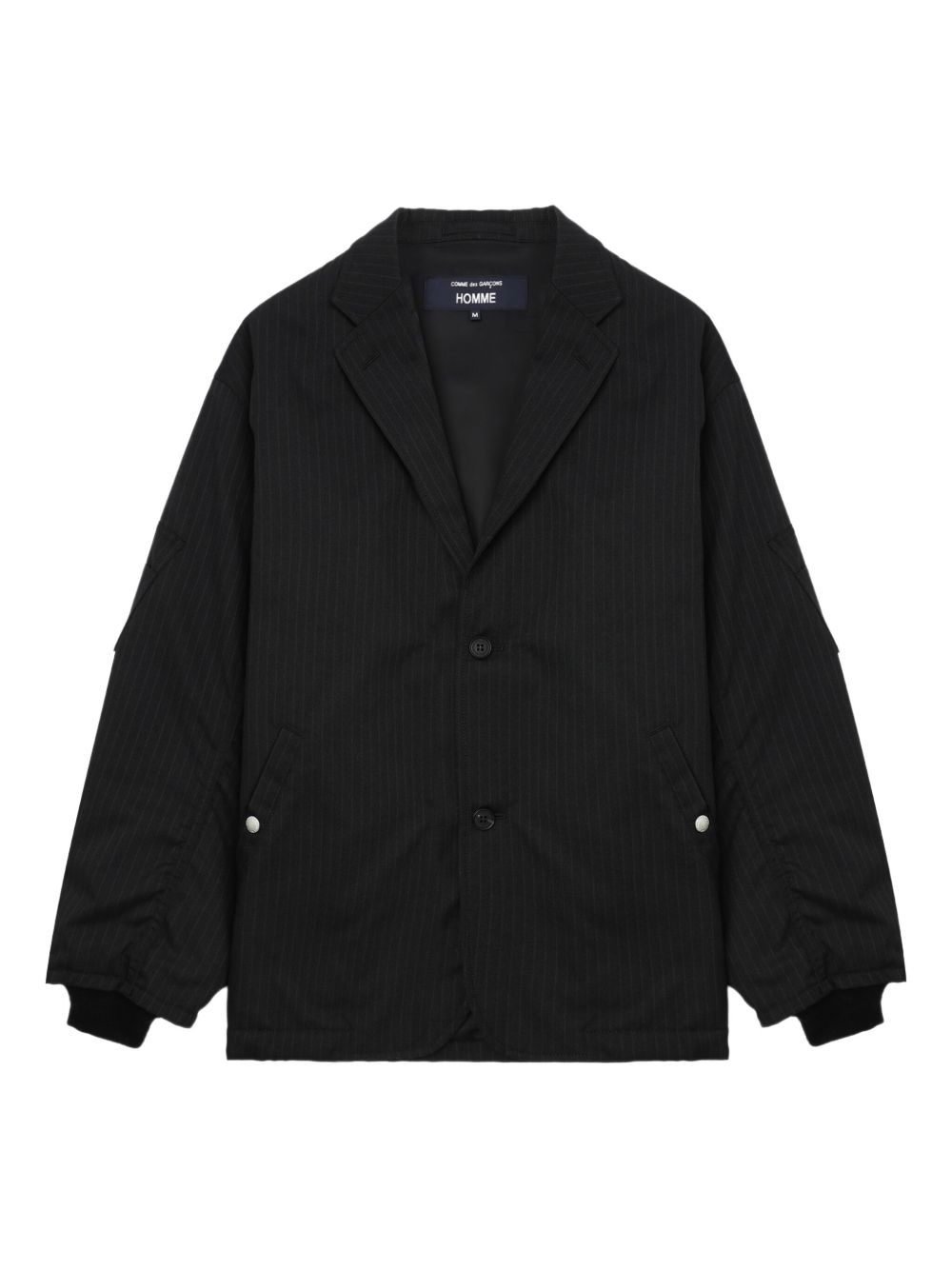 Giacca monopetto con motivo gessato  in nero Comme des garcons homme - uomo 