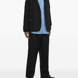 Pantaloni gessati con pieghe in nero Comme des garcons homme - uomo 