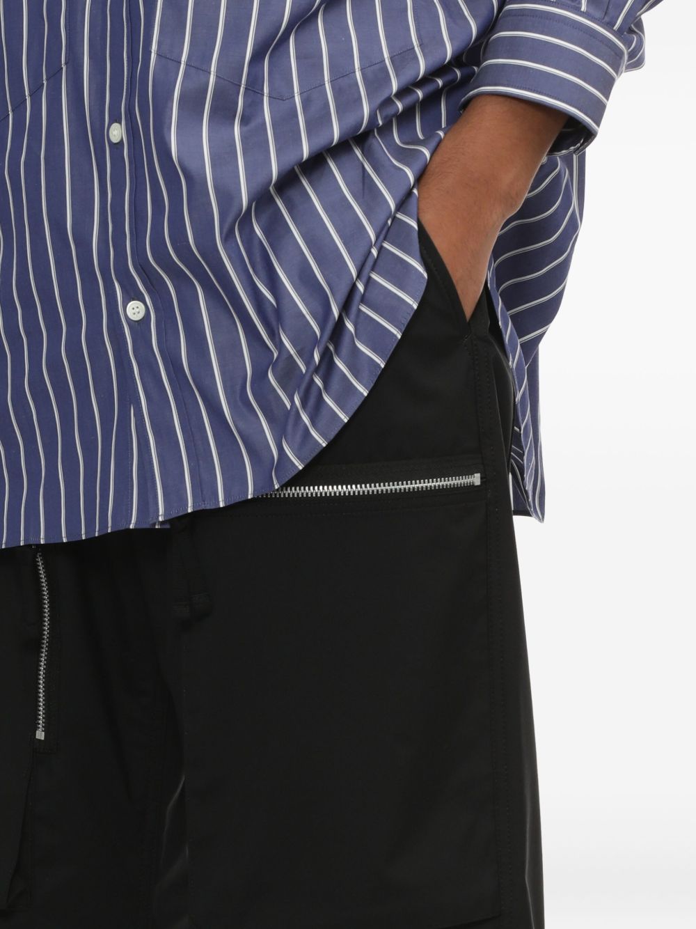 Pantaloni Cargo con zip in nero Comme des garcons homme - uomo 