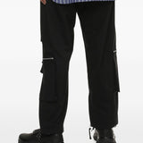 Pantaloni Cargo con zip in nero Comme des garcons homme - uomo 
