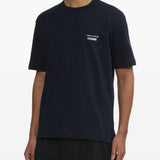 T-shirt con stampa del logo in blu Comme des garcons homme - uomo 