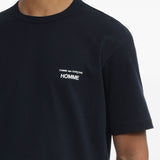 T-shirt con stampa del logo in blu Comme des garcons homme - uomo 