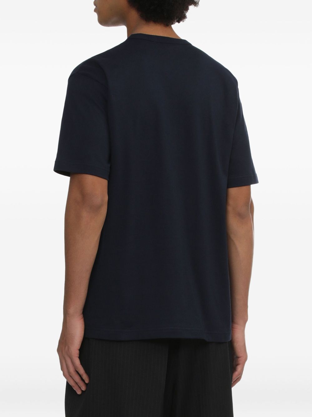 T-shirt con stampa del logo in blu Comme des garcons homme - uomo 