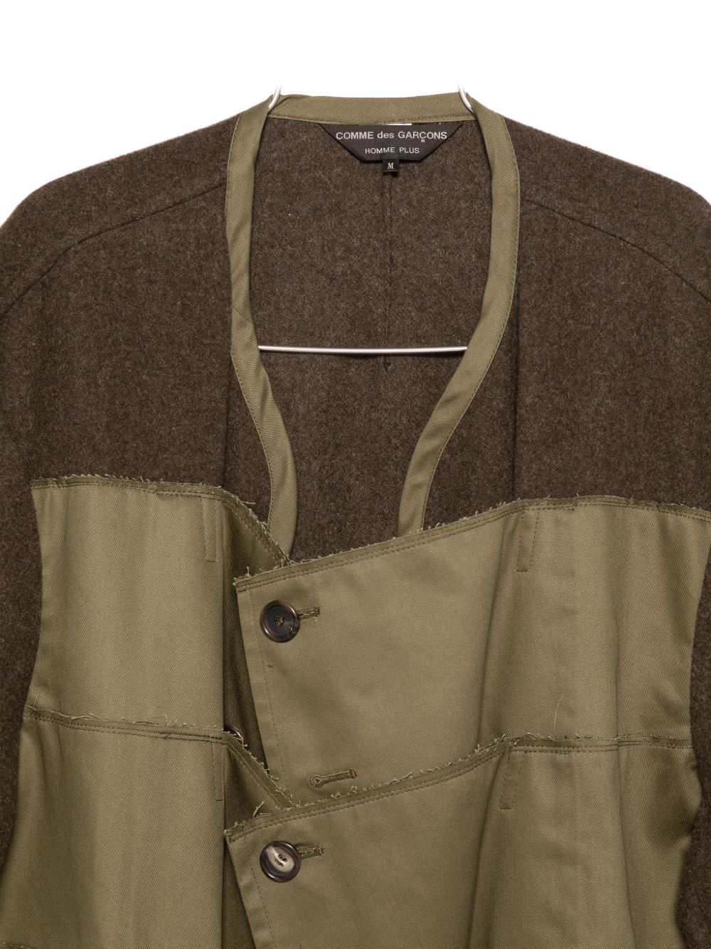 Cappotto con design a pannelli in verde Comme des garcons homme - uomo 