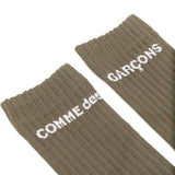 Calzini alti con logo in verde Comme des garcons homme plus - uomo<BR/><BR/> 