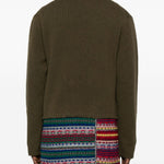 Maglia con patchwork in verde scuro Comme des garcons homme - uomo 