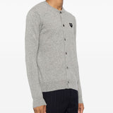 Cardigan con logo a cuore in grigio Comme des garcons play - unisex 