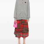 Cardigan con logo a cuore in grigio Comme des garcons play - unisex 