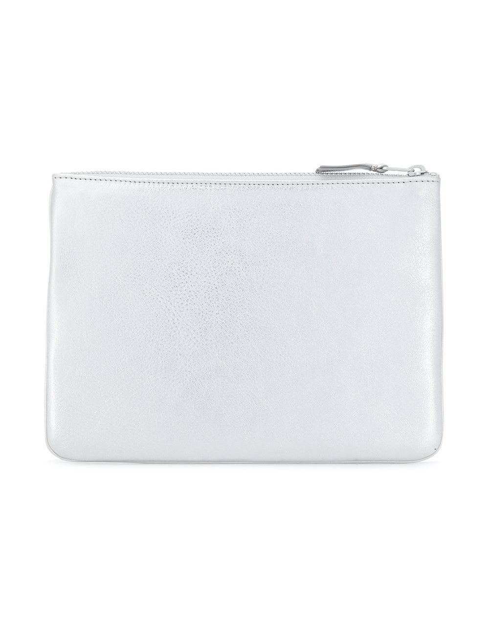 Portafoglio in pelle con logo goffrato in grigio Comme des garcons wallet - unisex 