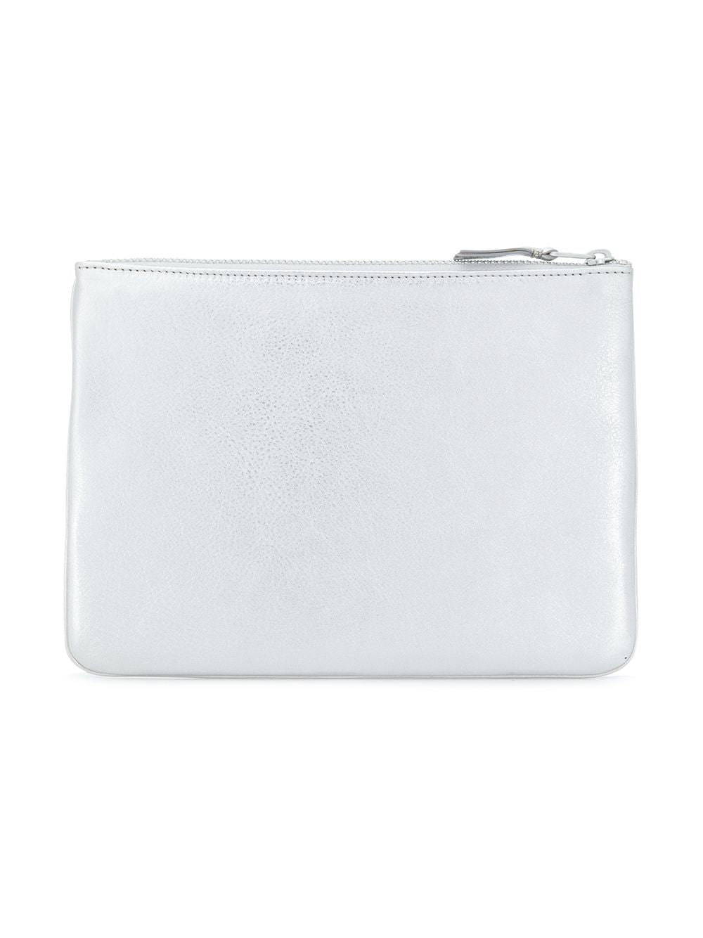Portafoglio in pelle con logo goffrato in grigio Comme des garcons wallet - unisex 