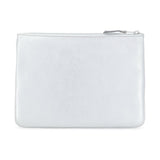 Portafoglio in pelle con logo goffrato in grigio Comme des garcons wallet - unisex 