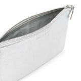 Portafoglio in pelle con logo goffrato in grigio Comme des garcons wallet - unisex 