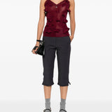 Top con ricami a farfalla in bordeaux Coperni - donna 