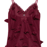 Top con ricami a farfalla in bordeaux Coperni - donna 