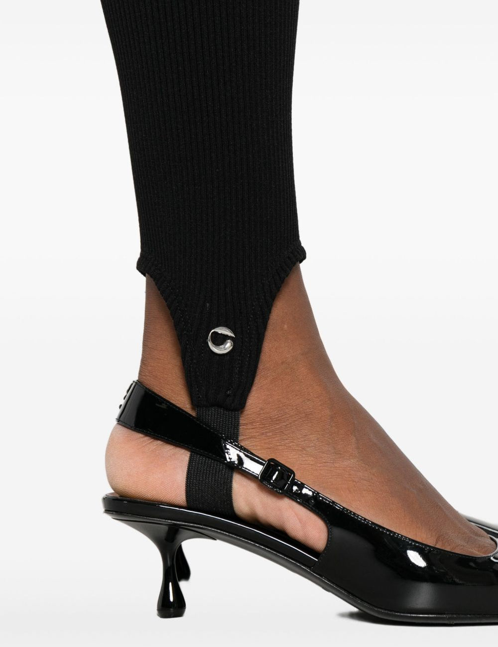 Leggings con staffe in nero Coperni - donna 