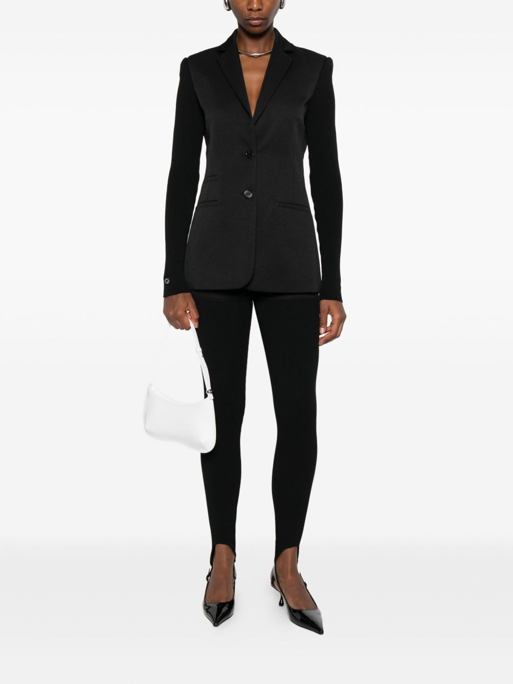 Leggings con staffe in nero Coperni - donna 