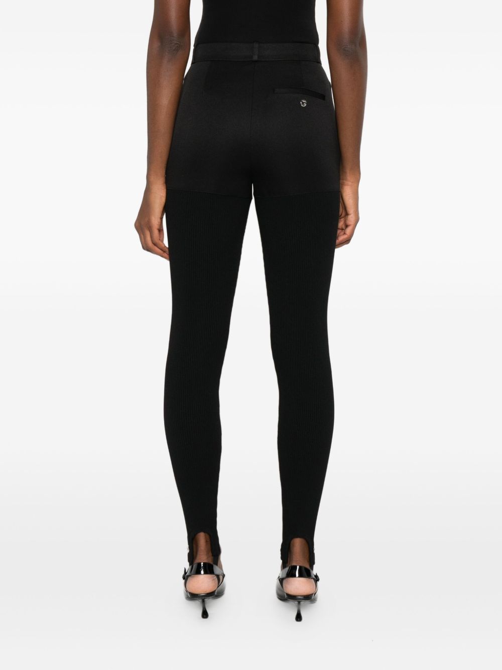 Leggings con staffe in nero Coperni - donna 
