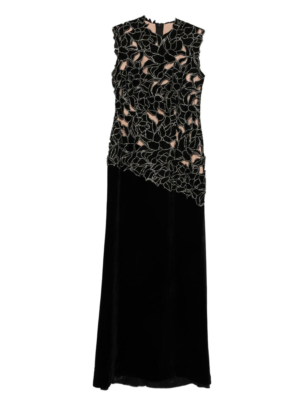 Abito con applicazioni floreali in nero Costarellos - donna 