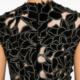 Abito con applicazioni floreali in nero Costarellos - donna 