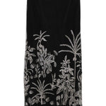 Gonna midi con ricamo a fiori in nero Costarellos - donna 