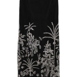 Gonna midi con ricamo a fiori in nero Costarellos - donna 