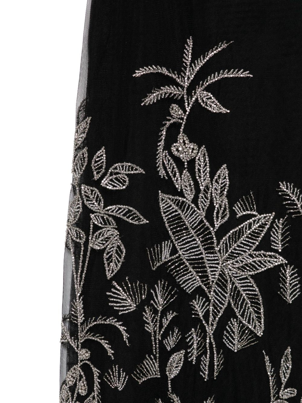 Gonna midi con ricamo a fiori in nero Costarellos - donna 