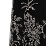 Gonna midi con ricamo a fiori in nero Costarellos - donna 