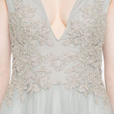 Abito lungo con scollo a V in grigio Costarellos - donna 