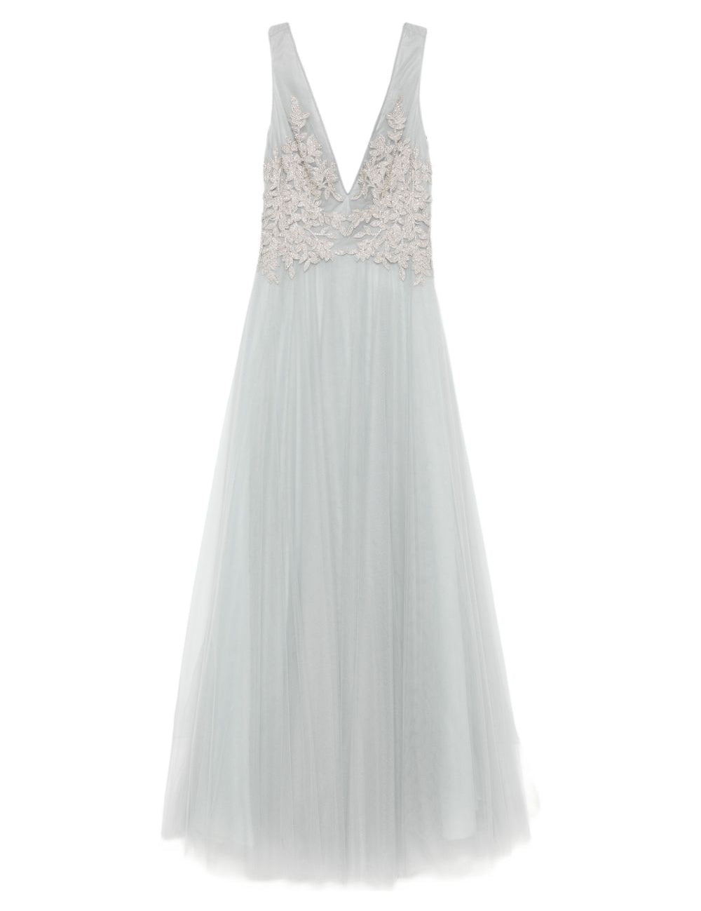 Abito lungo con scollo a V in grigio Costarellos - donna 