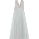 Abito lungo con scollo a V in grigio Costarellos - donna 