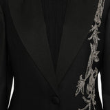 Blazer monopetto Lesia con decorazione in nero Costarellos - donna 