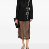 Blazer monopetto Lesia con decorazione in nero Costarellos - donna 