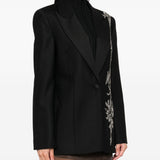Blazer monopetto Lesia con decorazione in nero Costarellos - donna 
