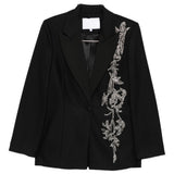 Blazer monopetto Lesia con decorazione in nero Costarellos - donna 