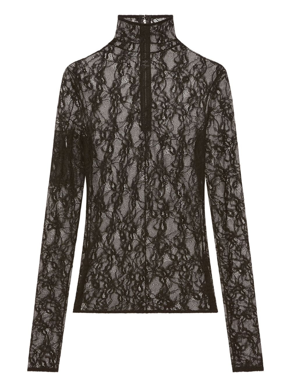 Top a collo alto in nero Courrèges - donna 