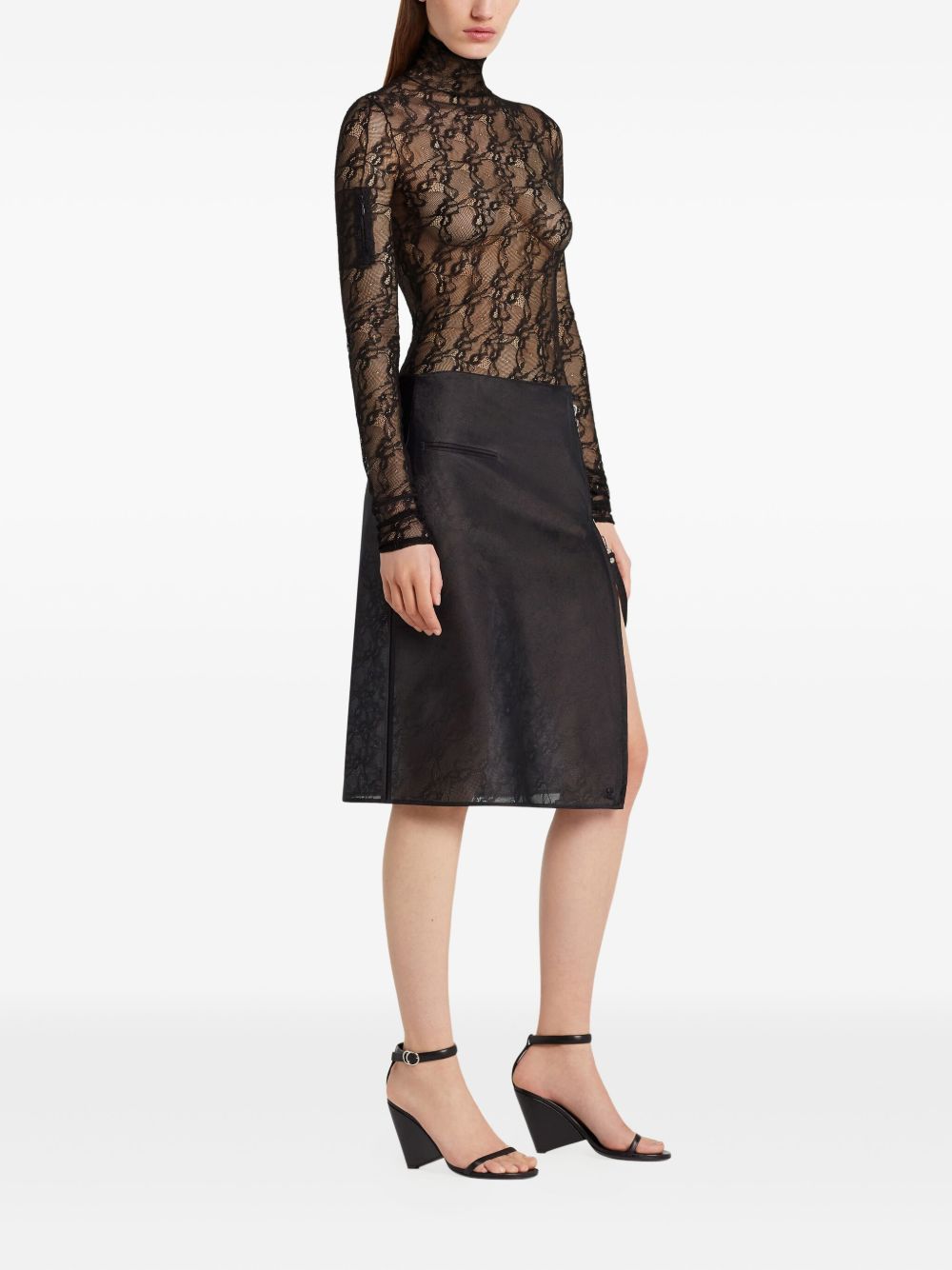Top a collo alto in nero Courrèges - donna 