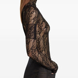 Top a collo alto in nero Courrèges - donna 