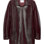 Giacca in vinile con cintura in bordeaux COURRÈGES - donna 
