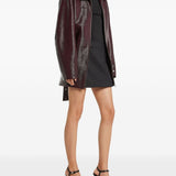 Giacca in vinile con cintura in bordeaux COURRÈGES - donna 
