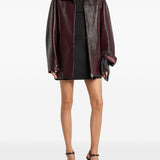 Giacca in vinile con cintura in bordeaux COURRÈGES - donna 