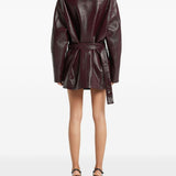 Giacca in vinile con cintura in bordeaux COURRÈGES - donna 