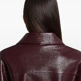 Giacca in vinile con cintura in bordeaux COURRÈGES - donna 